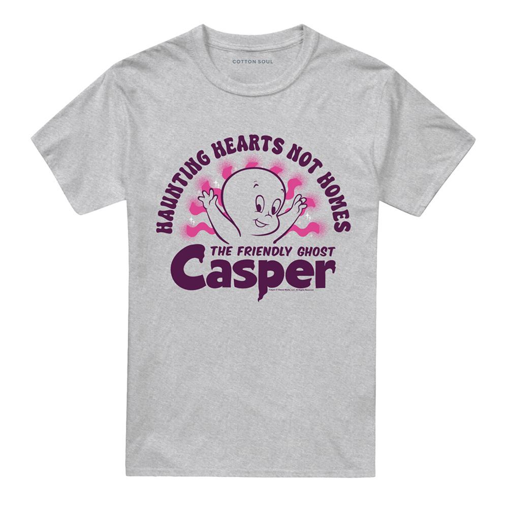 Athletic Heather - Front - Casper Unisex Adult Haunting Hearts T-Shirt