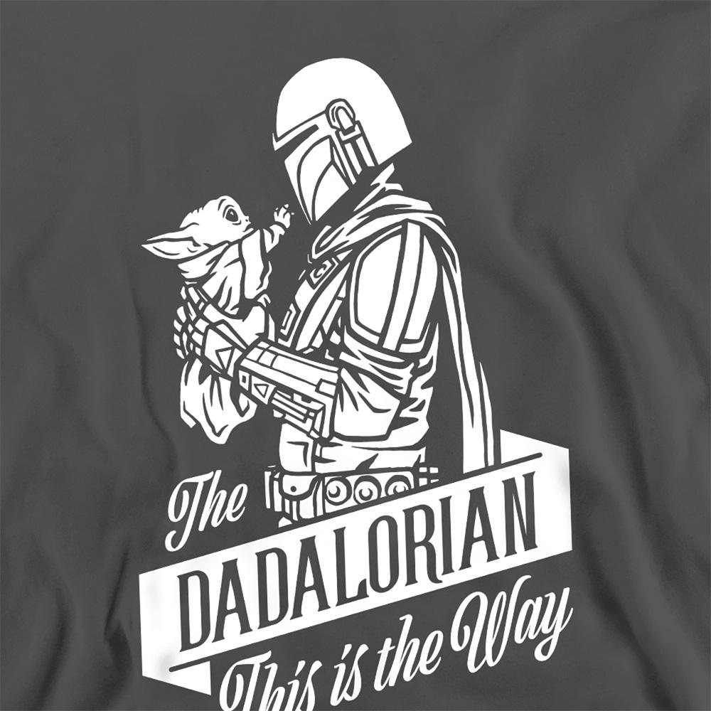 Charcoal - Side - Star Wars: The Mandalorian Unisex Adult Dadalorian Fathers Day Sweatshirt