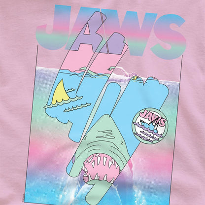 Light Pink - Side - Jaws Unisex Adult Poster 50th T-Shirt