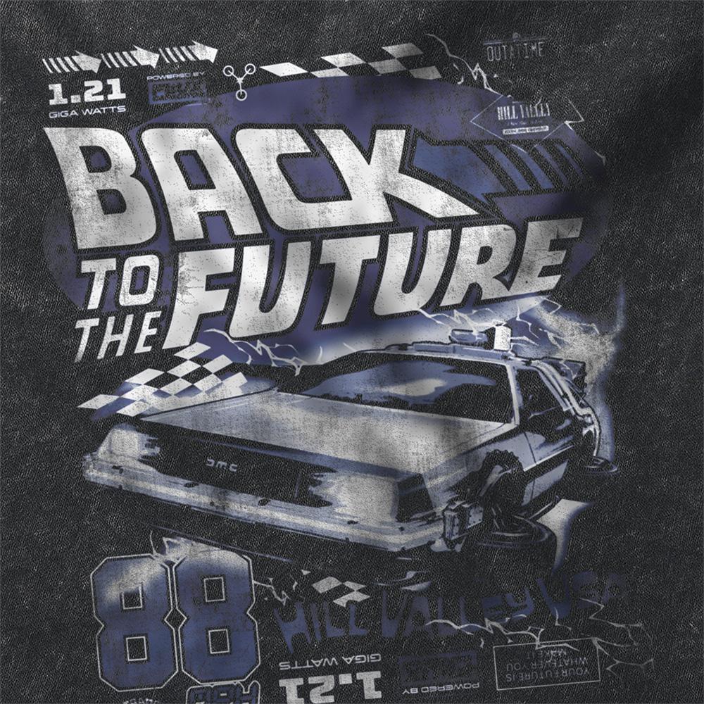 Vintage Wash - Side - Back To The Future Unisex Adult Hill Valley Vintage T-Shirt