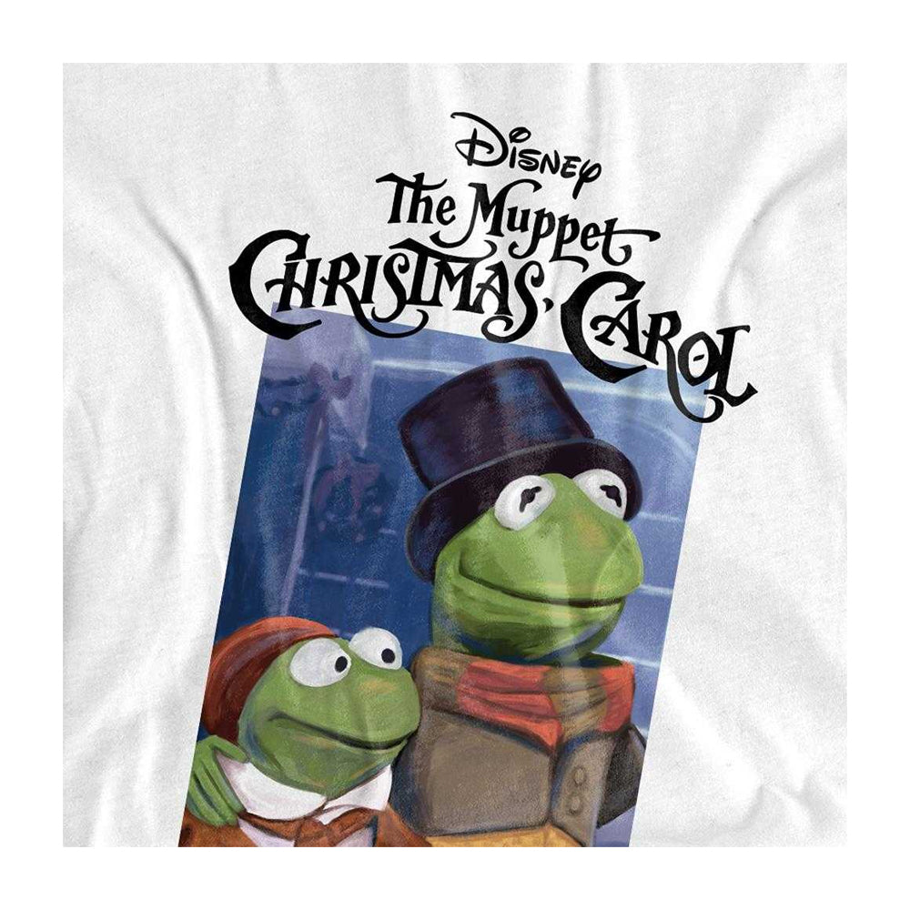 White - Side - The Muppets Christmas Carol Unisex Adult Kermit Ringspun Cotton T-Shirt