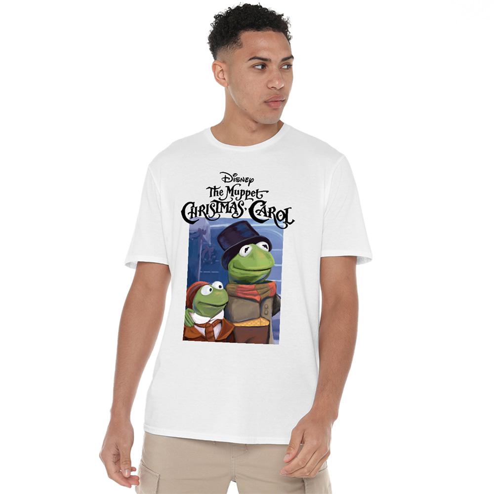 White - Lifestyle - The Muppets Christmas Carol Unisex Adult Kermit Ringspun Cotton T-Shirt