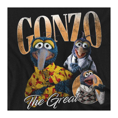 Black - Side - The Muppets Unisex Adult Gonzo Homage Ringspun Cotton T-Shirt