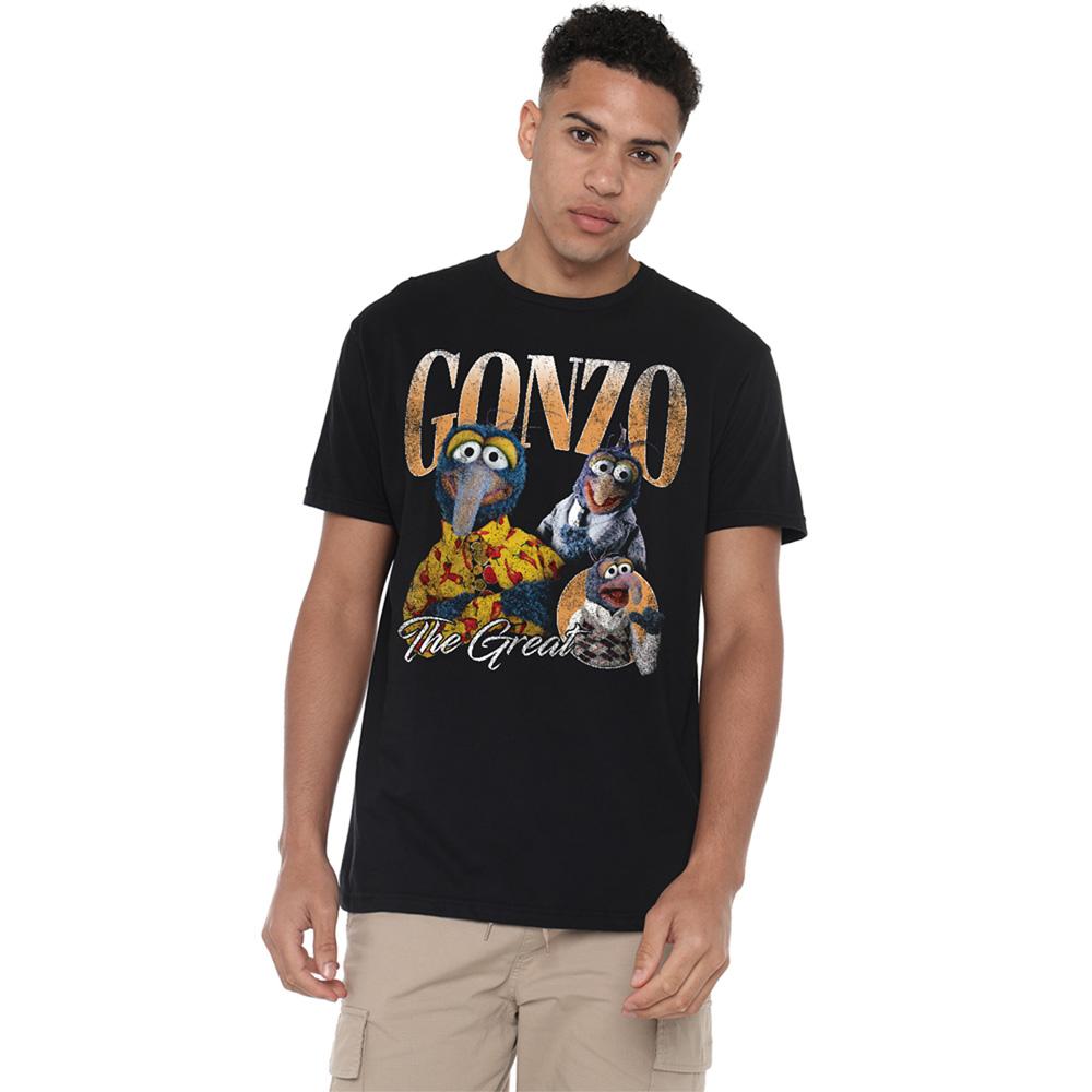 Black - Lifestyle - The Muppets Unisex Adult Gonzo Homage Ringspun Cotton T-Shirt