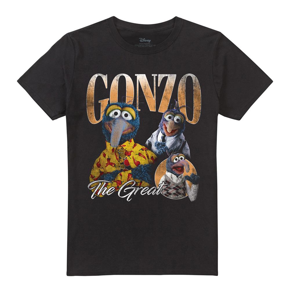Black - Front - The Muppets Unisex Adult Gonzo Homage Ringspun Cotton T-Shirt