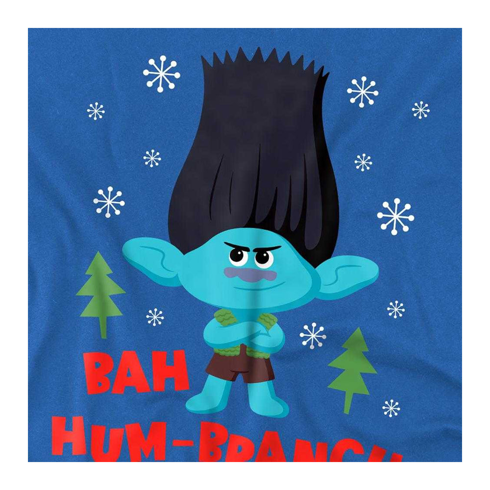 Royal Blue - Side - Trolls Childrens-Kids Bah Humbranch Ringspun Cotton T-Shirt