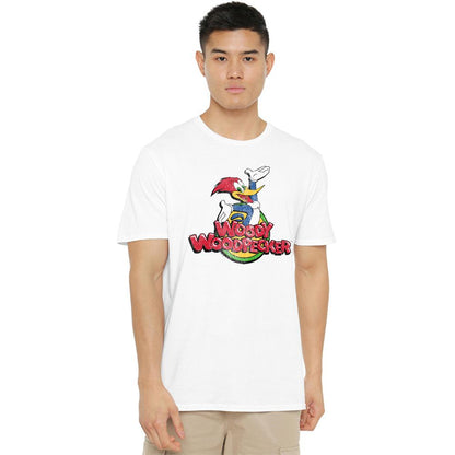 White - Lifestyle - Woody Woodpecker Unisex Adult Logo Short-Sleeved T-Shirt