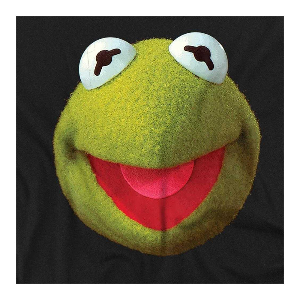 Black - Side - The Muppets Womens-Ladies Kermit Face Ringspun Cotton Fitted T-Shirt