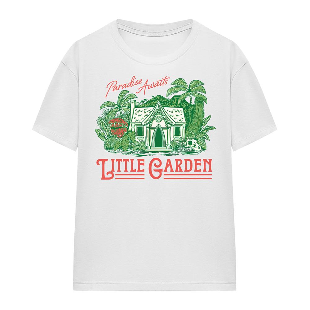 White - Front - One Piece Womens-Ladies House Of Wax Little Garden Ringspun Cotton T-Shirt