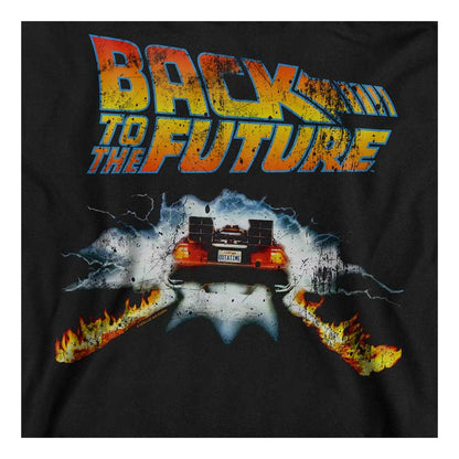 Black - Side - Back To The Future Unisex Adult Delorean Sweatshirt