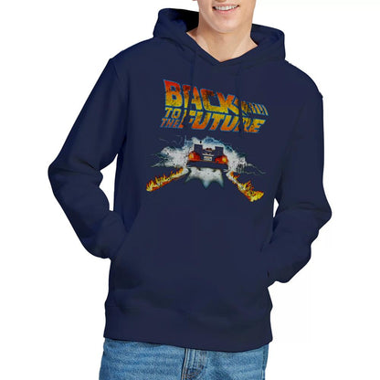 Navy - Lifestyle - Back To The Future Unisex Adult Delorean Hoodie