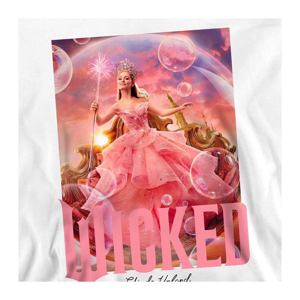 White - Side - Wicked Unisex Adult Glinda Bubble Long-Sleeved Sweatshirt