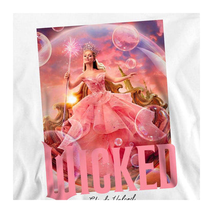White - Side - Wicked Unisex Adult Glinda Bubble Long-Sleeved Sweatshirt