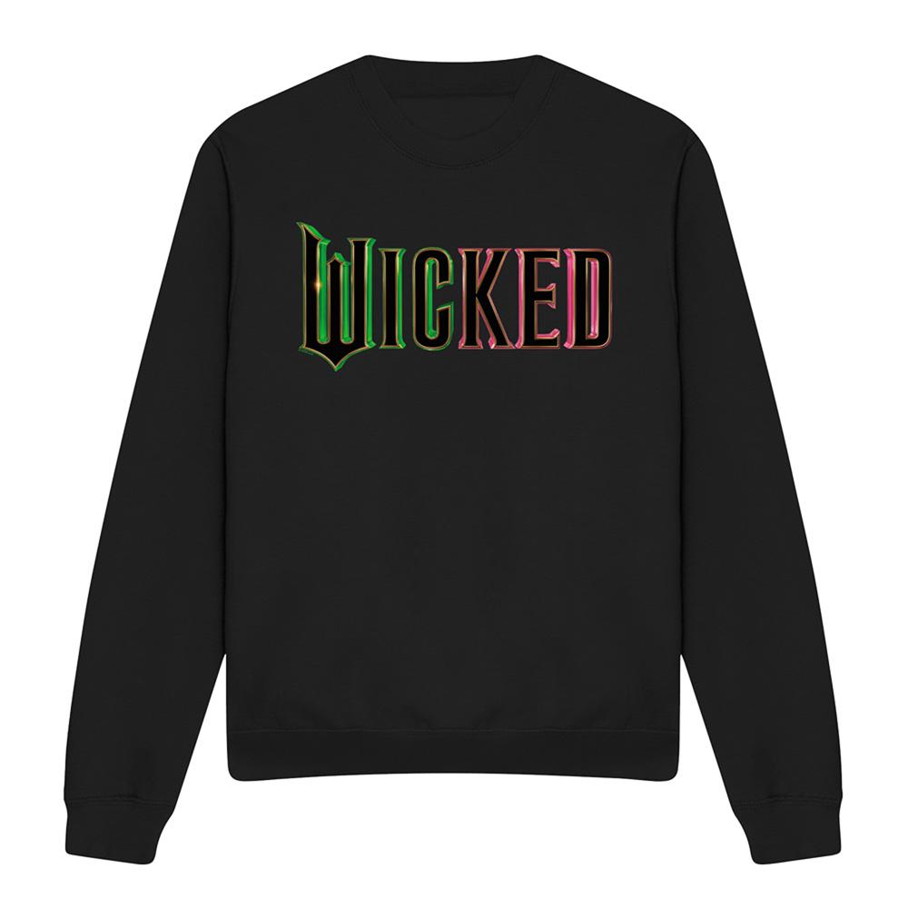 Black - Front - Wicked Unisex Adult Logo Sweatshirt