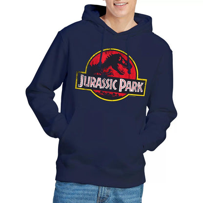 Navy - Lifestyle - Jurassic Park Unisex Adult Distressed Logo Hoodie