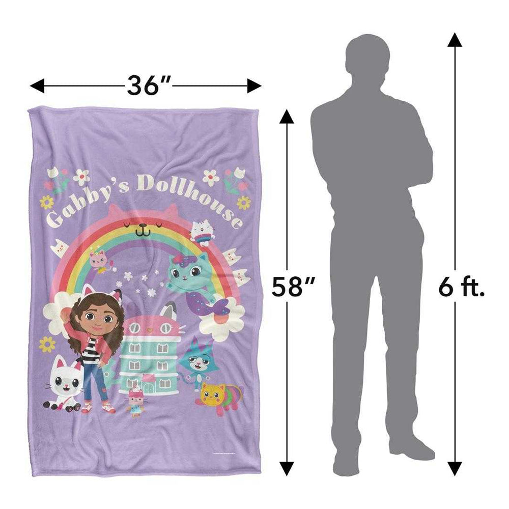 Rainbow - Side - Gabby´s Dollhouse Silky Blanket