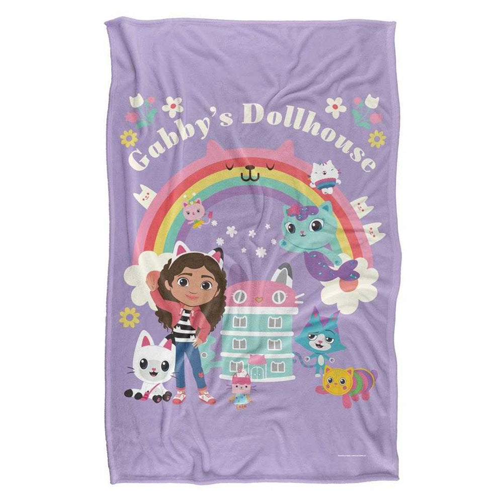 Rainbow - Front - Gabby´s Dollhouse Silky Blanket