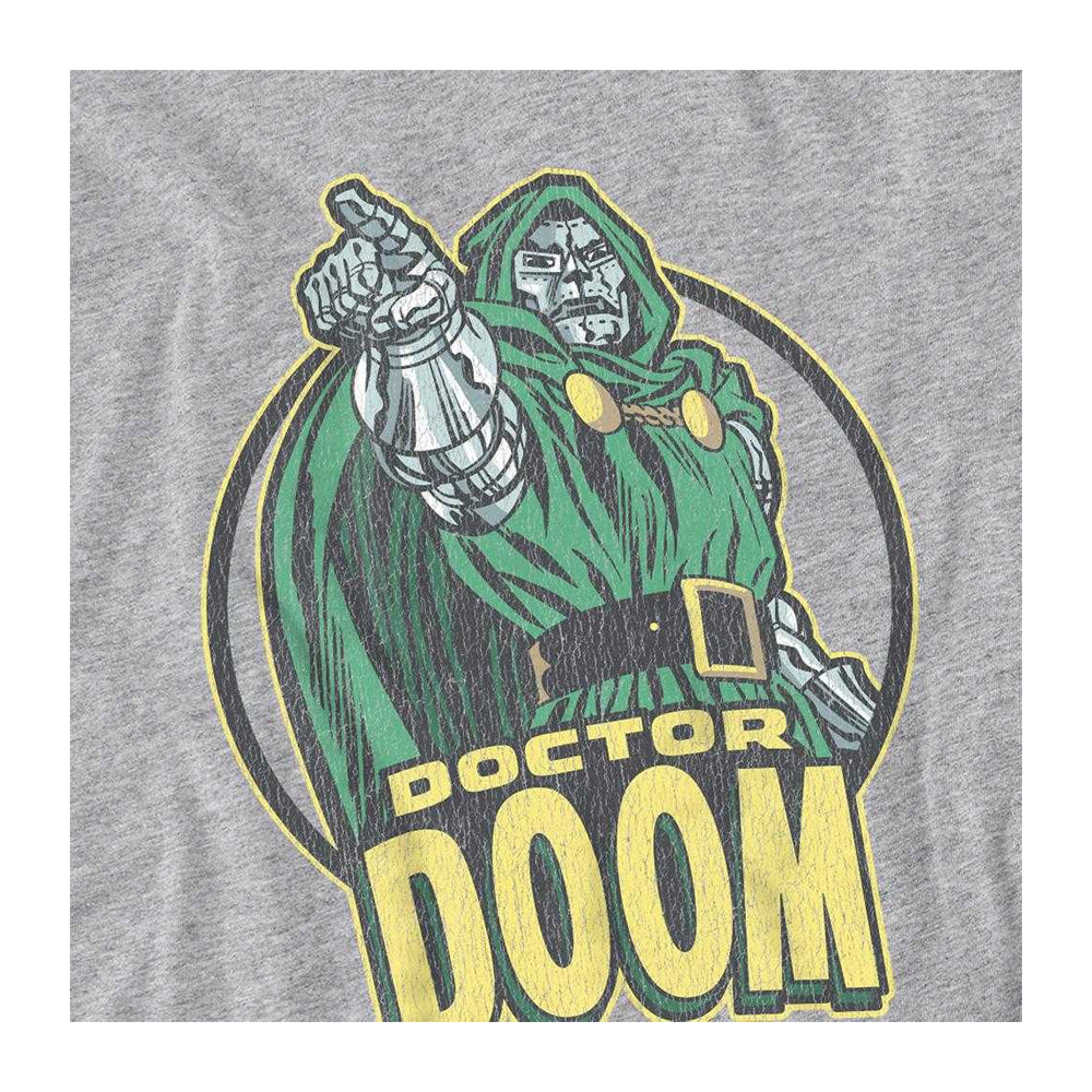 Athletic Heather - Side - Marvel Comics Womens-Ladies Doctor Doom Fitted T-Shirt