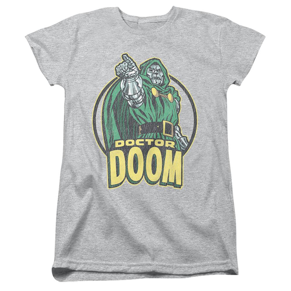 Athletic Heather - Front - Marvel Comics Womens-Ladies Doctor Doom Fitted T-Shirt