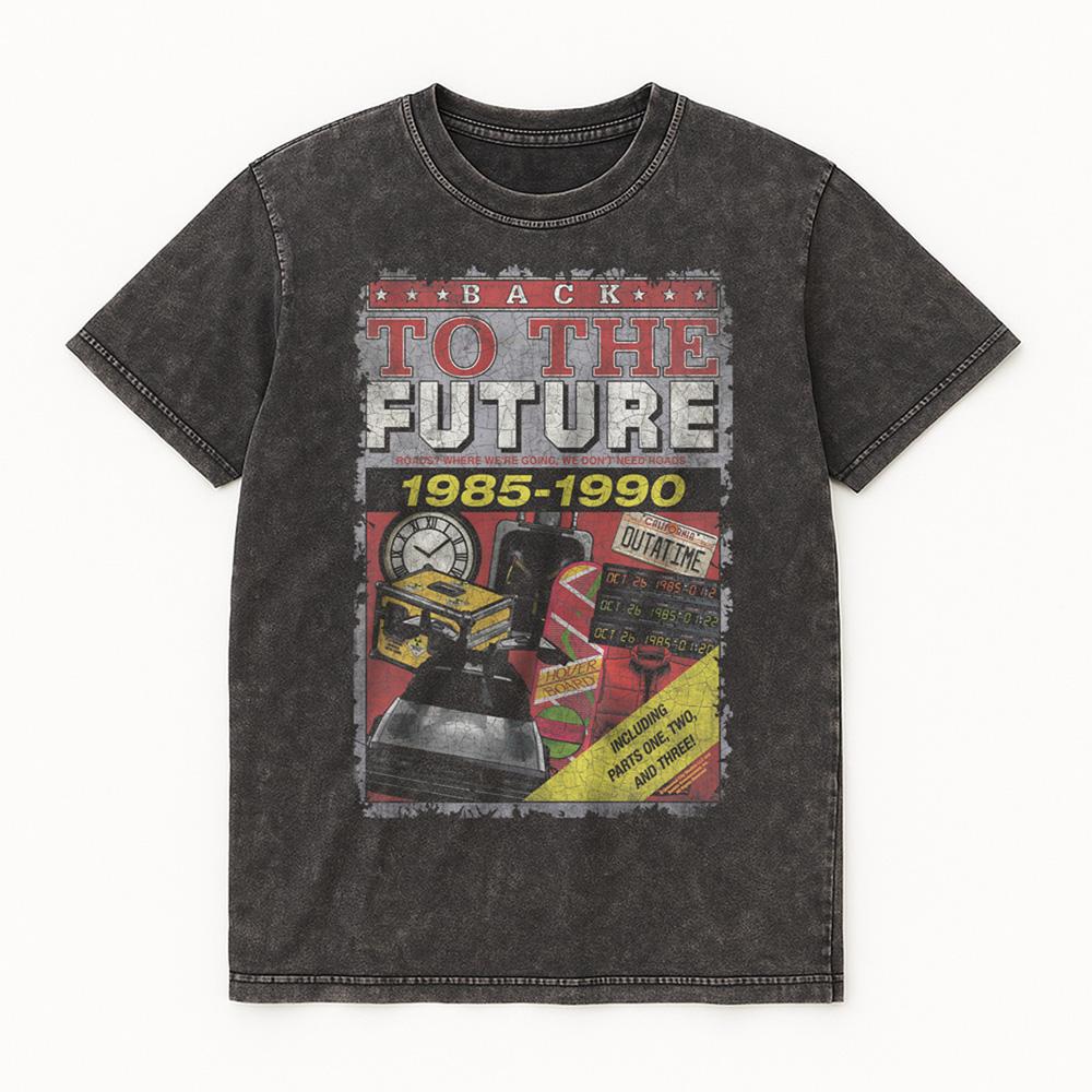 Vintage Wash - Front - Back To The Future Unisex Adult Almanac T-Shirt