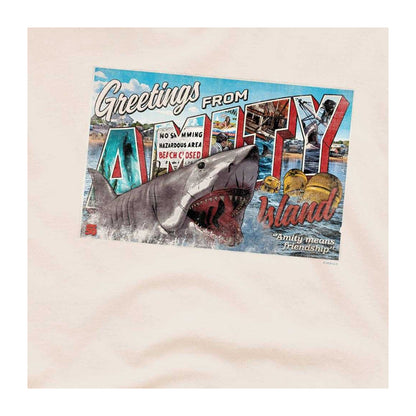 Natural - Side - Jaws Unisex Adult Postcard 50th T-Shirt