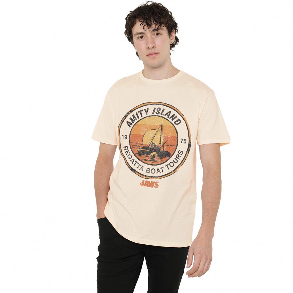 Natural - Lifestyle - Jaws Unisex Adult Amity Island Boat Tours 50th T-Shirt