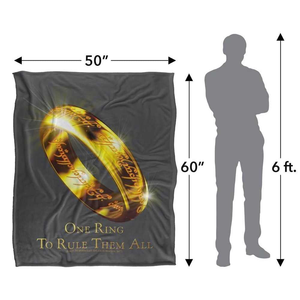 Multicoloured - Lifestyle - Lord Of The Rings Unisex Adult One Ring To Rule Them All Blanket