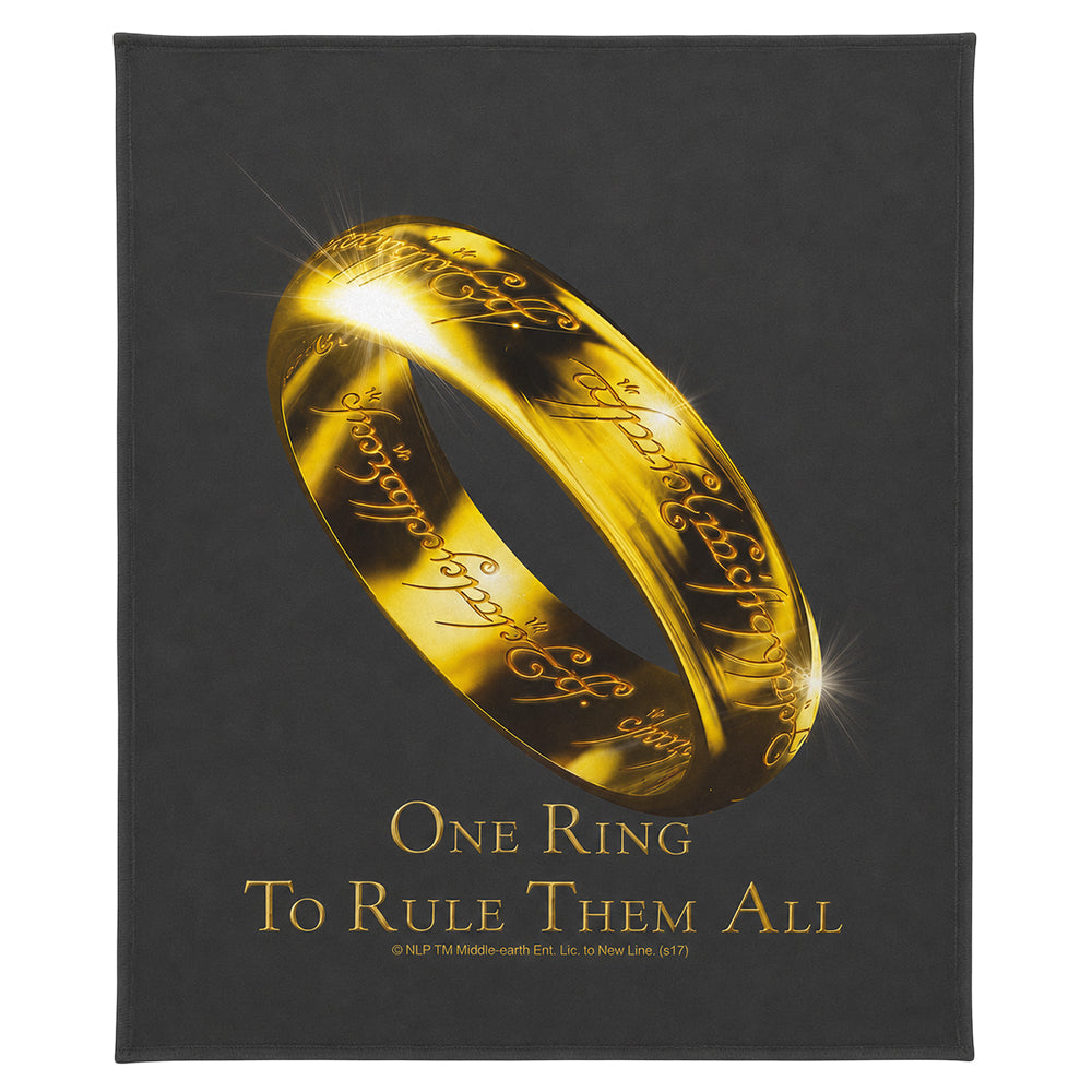 Multicoloured - Front - Lord Of The Rings Unisex Adult One Ring To Rule Them All Blanket