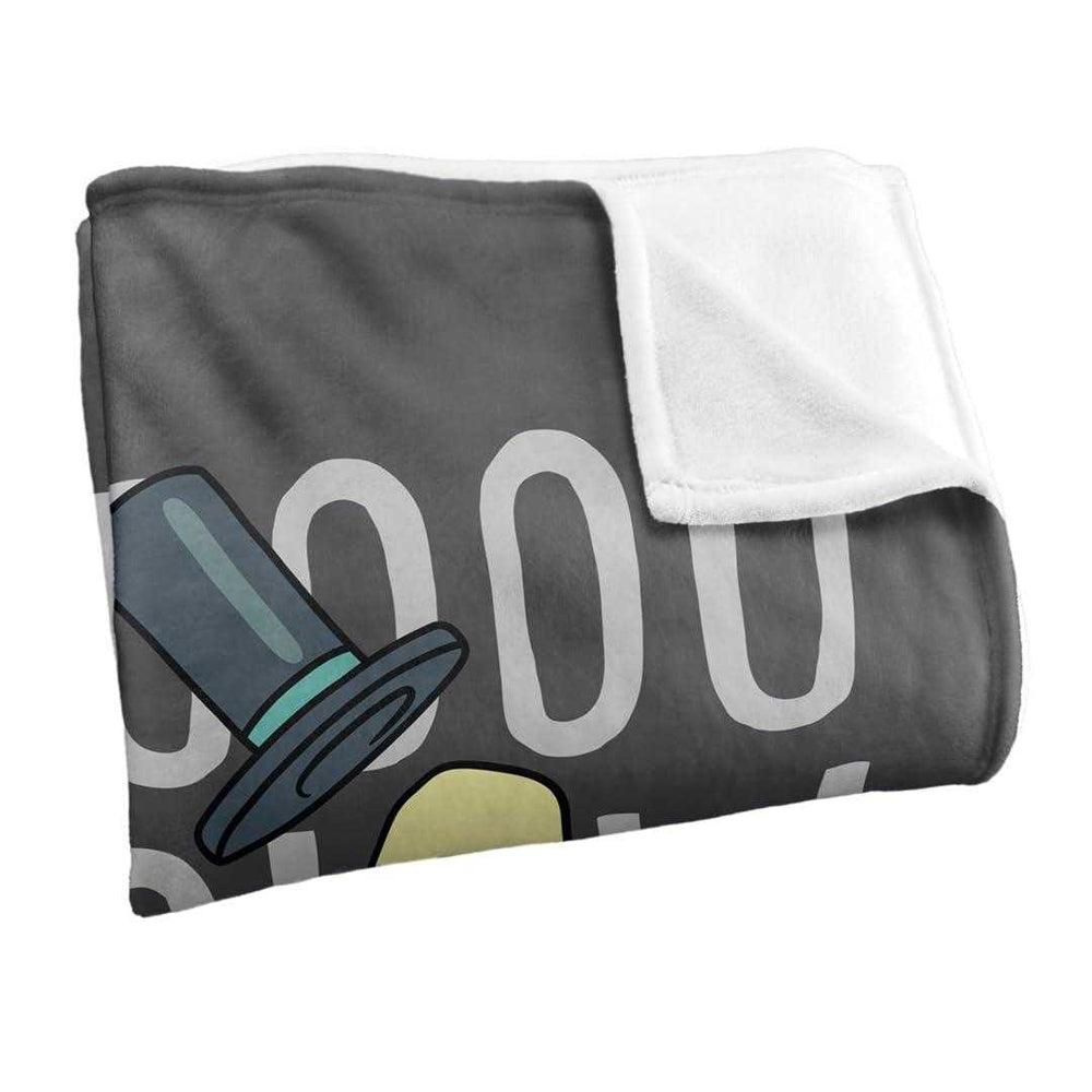 Multicoloured - Side - Rick And Morty Graphic Print Mr. Poopybutthole Blanket