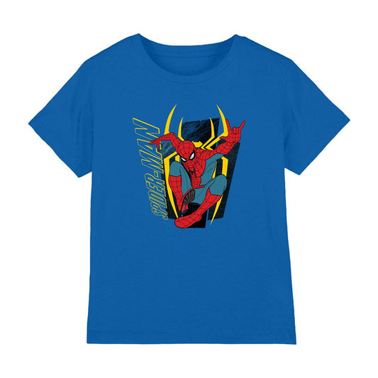 Royal Blue - Front - Spider-Man: Brand New Day Childrens-Kids Jumping Hero T-Shirt