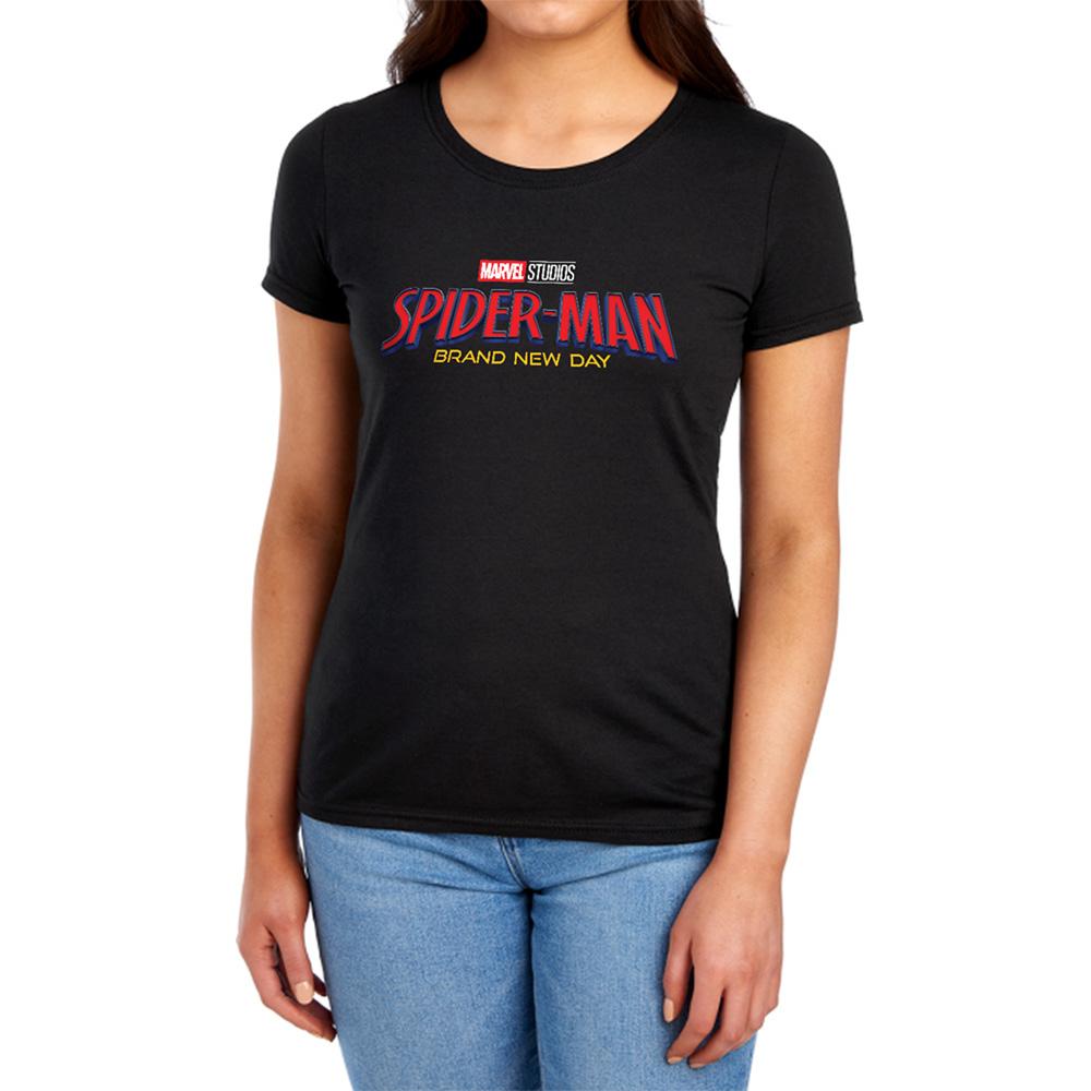 Black - Lifestyle - Spider-Man: Brand New Day Womens-Ladies Logo Fitted T-Shirt