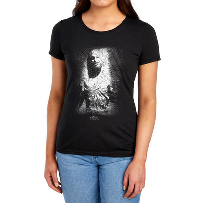 Black - Lifestyle - Star Wars Womens-Ladies Carbonite Han Solo Fitted T-Shirt