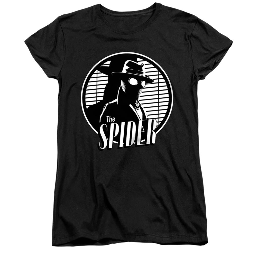 Black - Front - Spider-Noir Womens-Ladies Spotlight Fitted T-Shirt