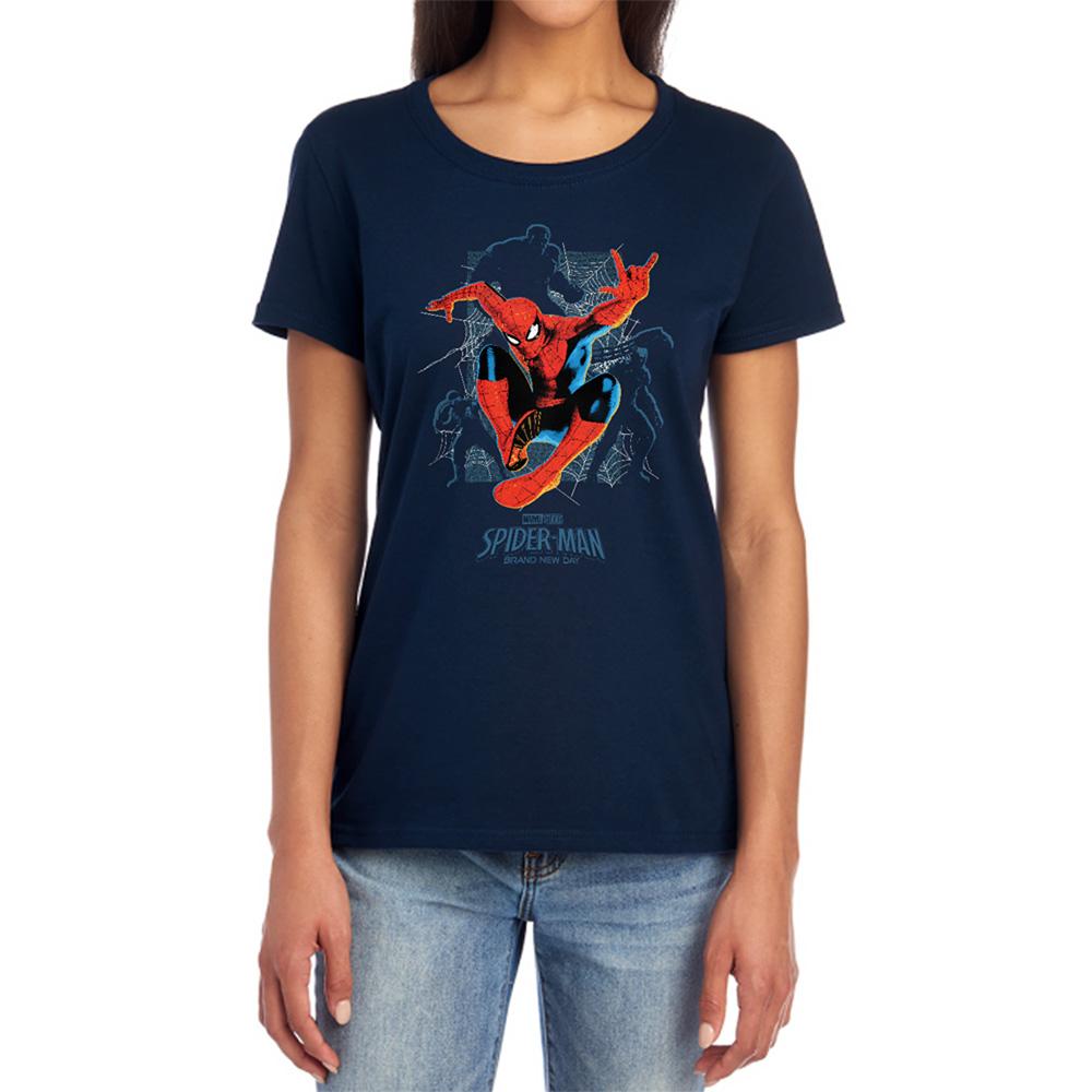 Navy - Lifestyle - Spider-Man: Brand New Day Womens-Ladies Hero And Villains Fitted T-Shirt