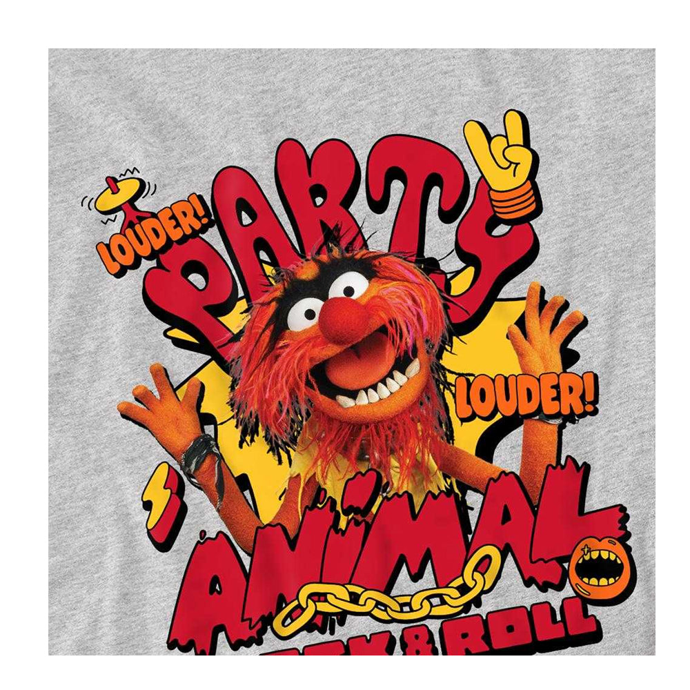 Athletic Heather - Side - The Muppets Childrens-Kids Party Animal Ringspun Cotton T-Shirt