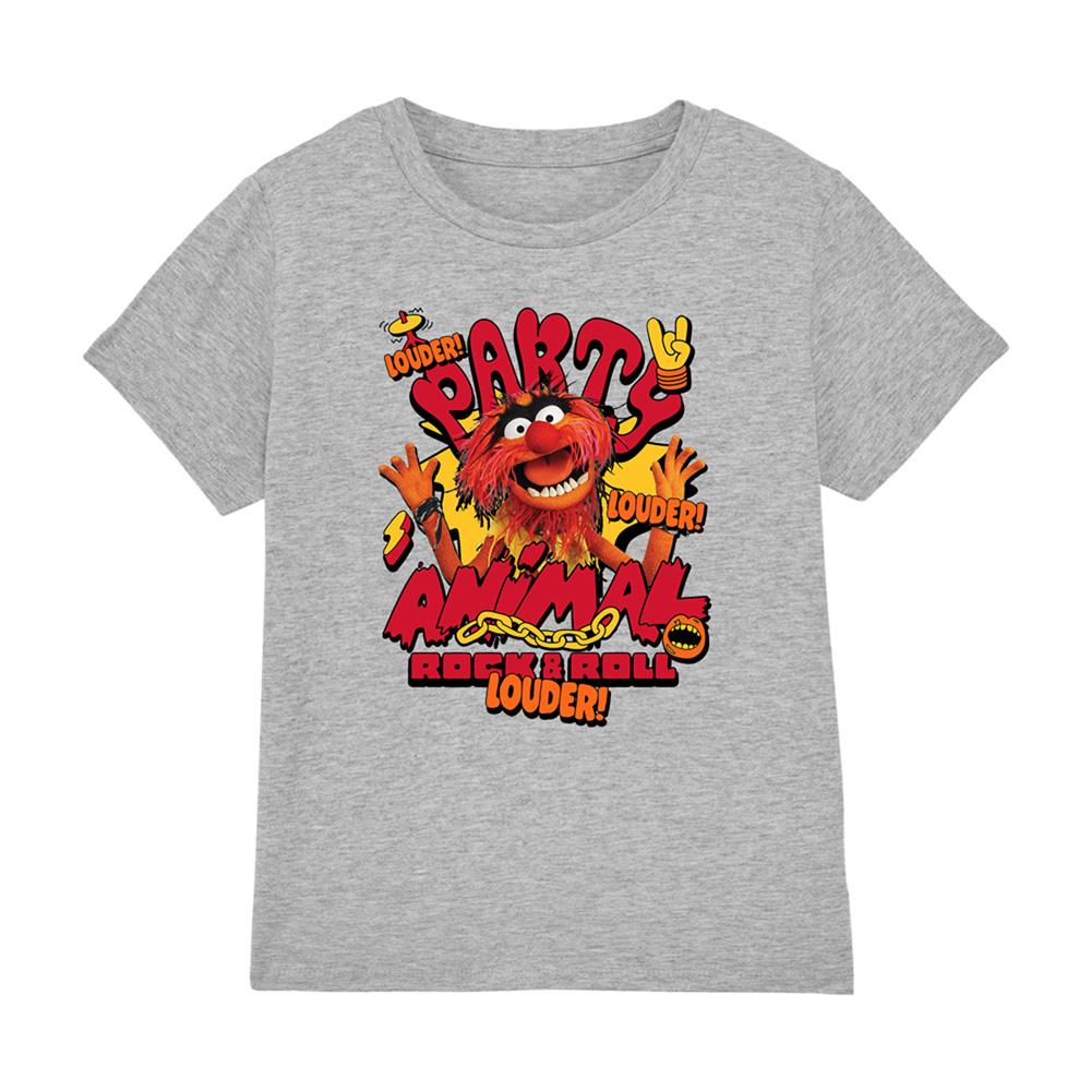 Athletic Heather - Front - The Muppets Childrens-Kids Party Animal Ringspun Cotton T-Shirt