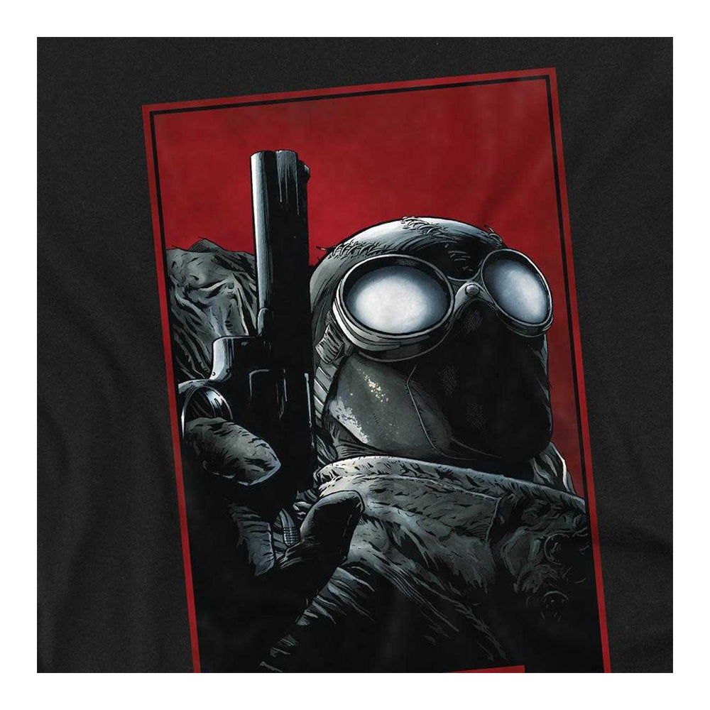 Black - Side - Spider-Noir Womens-Ladies Comic Cover Ringspun Cotton Fitted T-Shirt