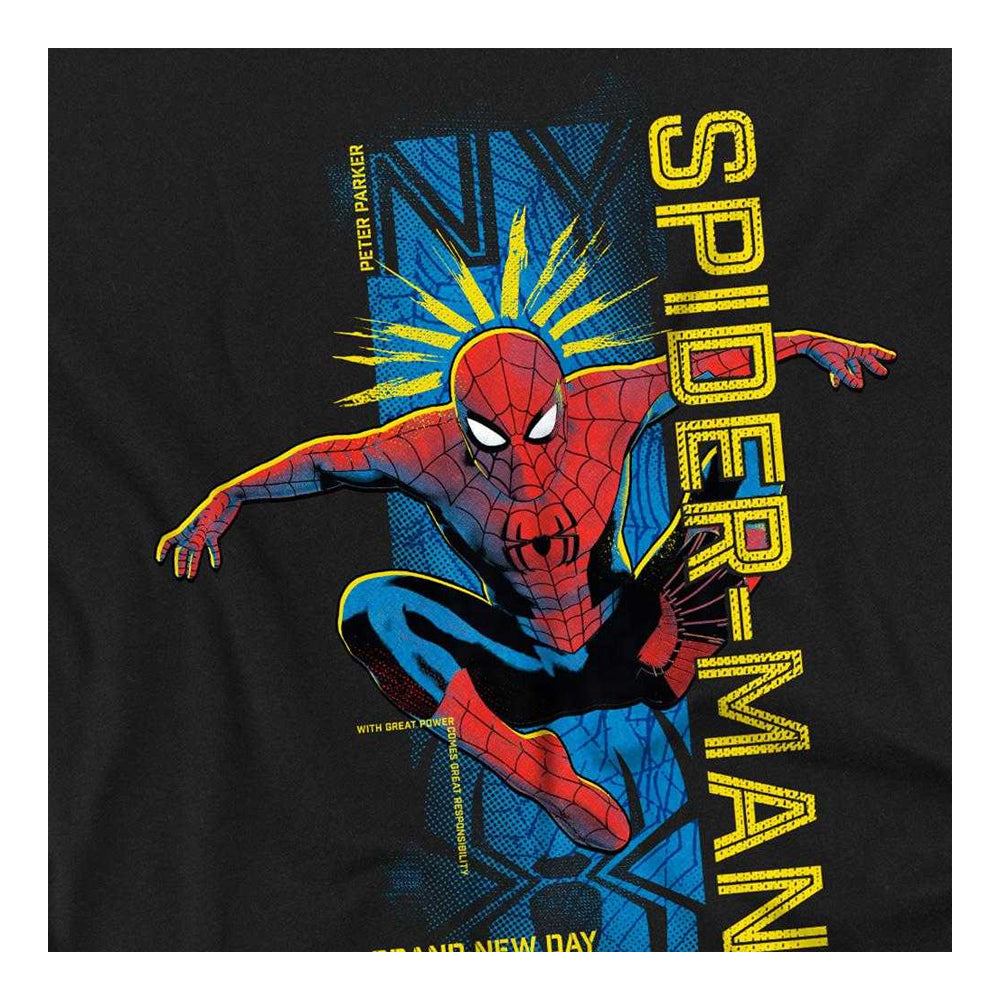 Black - Side - Spider-Man: Brand New Day Womens-Ladies Spidey Sense Ringspun Cotton Fitted T-Shirt