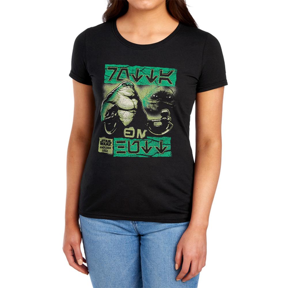 Black - Lifestyle - Star Wars Mandalorian Womens-Ladies Rotta The Hutt Fitted T-Shirt