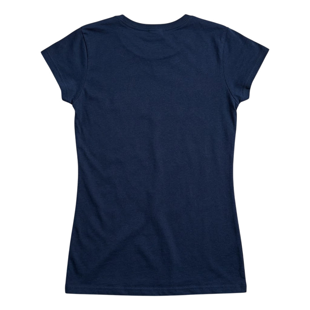 Navy - Back - One Piece Womens-Ladies Nami Logo Fitted T-Shirt
