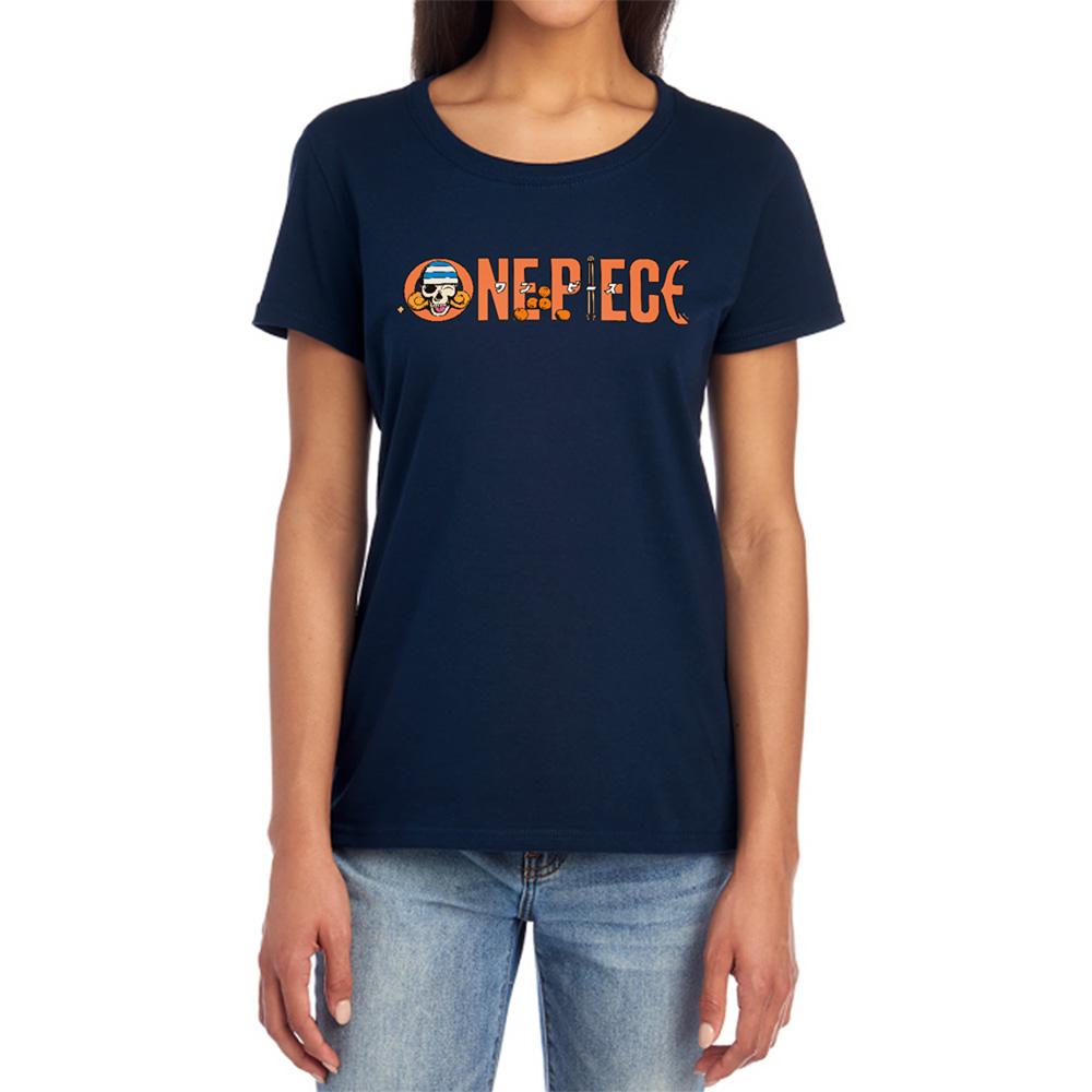 Navy - Lifestyle - One Piece Womens-Ladies Nami Logo Fitted T-Shirt