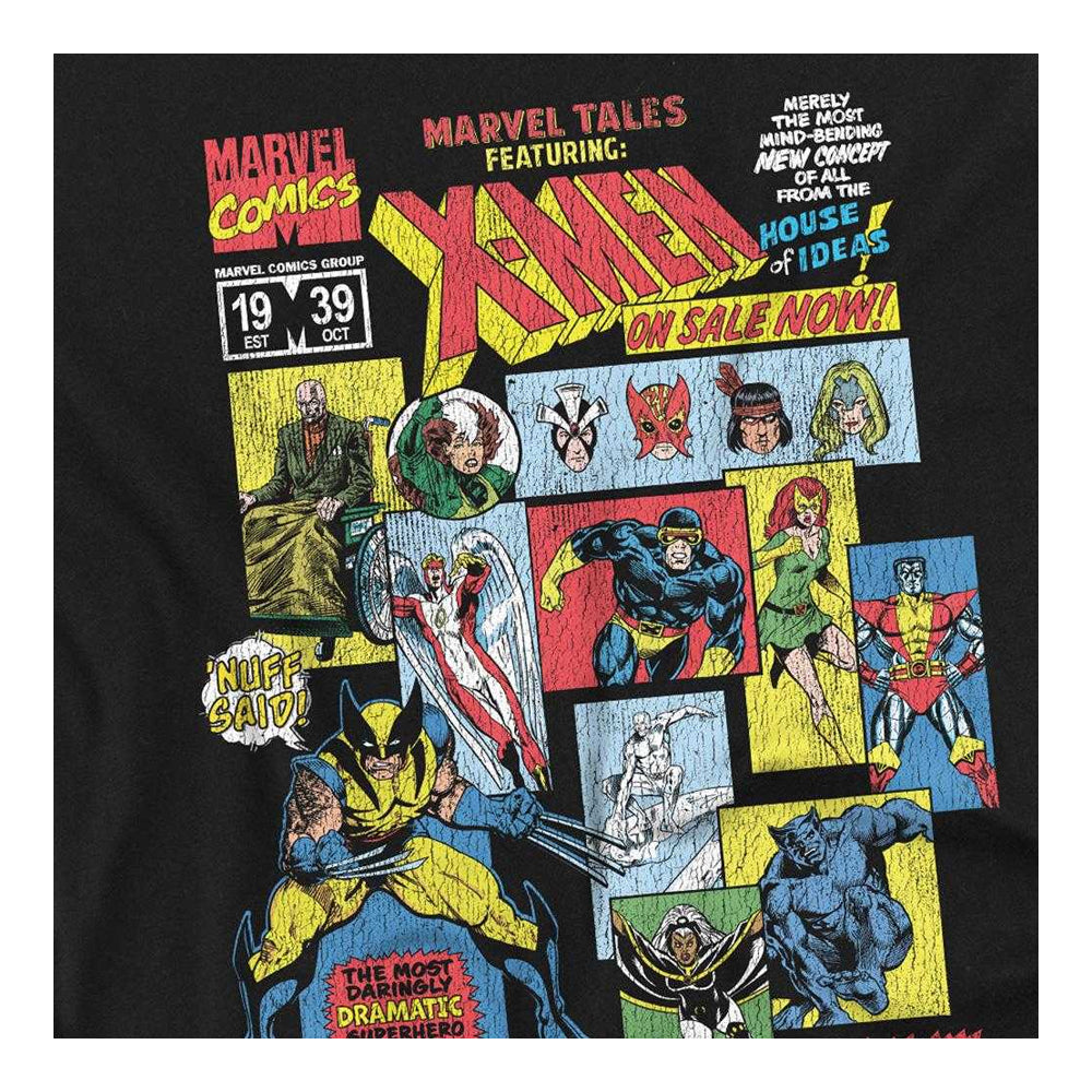 Black - Side - X-Men Womens-Ladies Fitted T-Shirt
