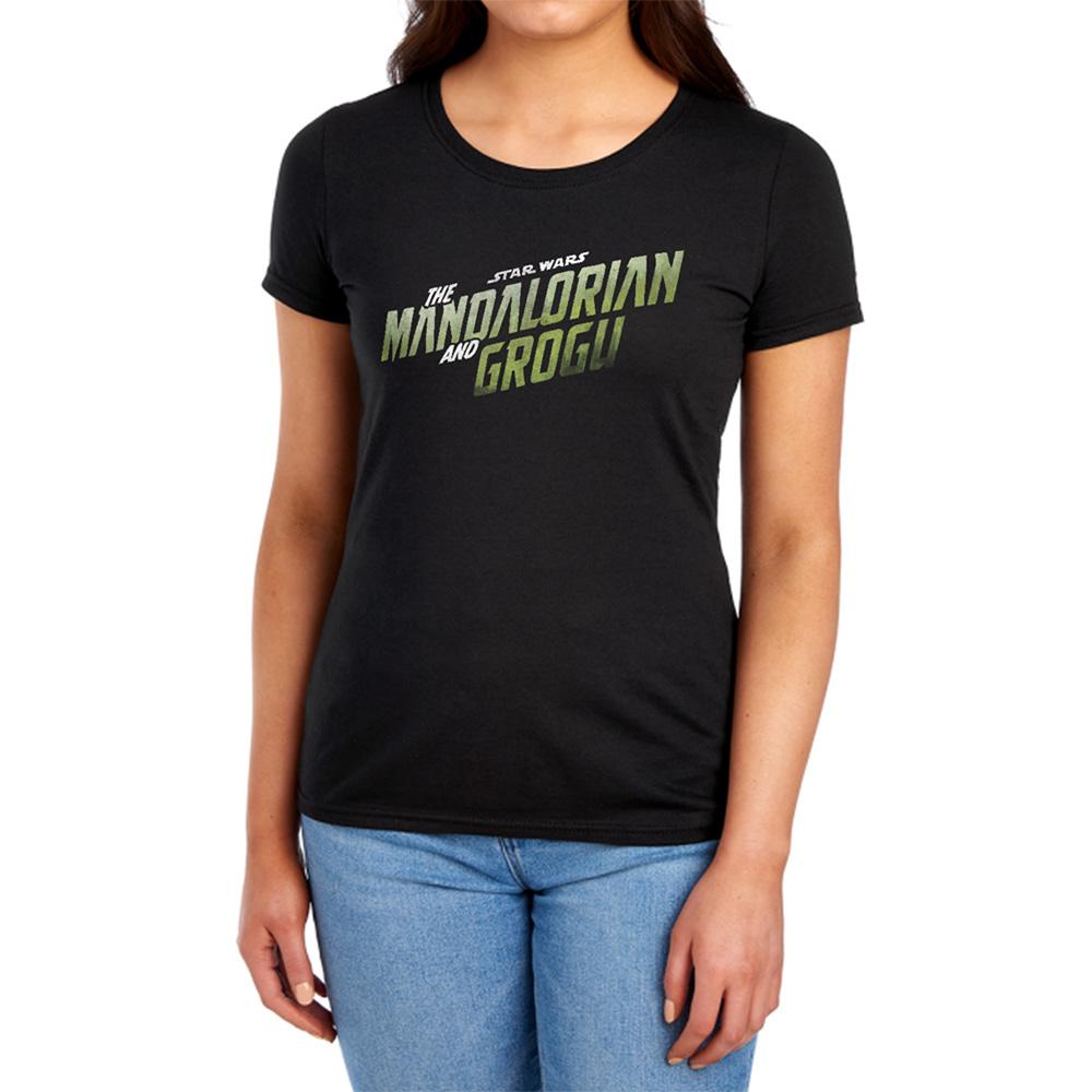 Black - Lifestyle - Star Wars Mandalorian Womens-Ladies Grogu Wave Ringspun Cotton T-Shirt