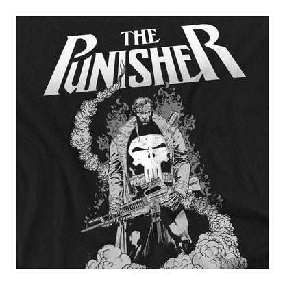 Black - Side - The Punisher Womens-Ladies Ready To Fight Ringspun Cotton Fitted T-Shirt