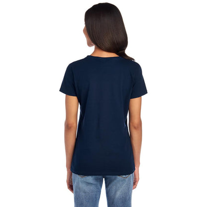Navy - Back - One Piece Womens-Ladies Going Merry Ringspun Cotton Fitted T-Shirt