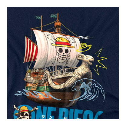 Navy - Side - One Piece Womens-Ladies Going Merry Ringspun Cotton Fitted T-Shirt