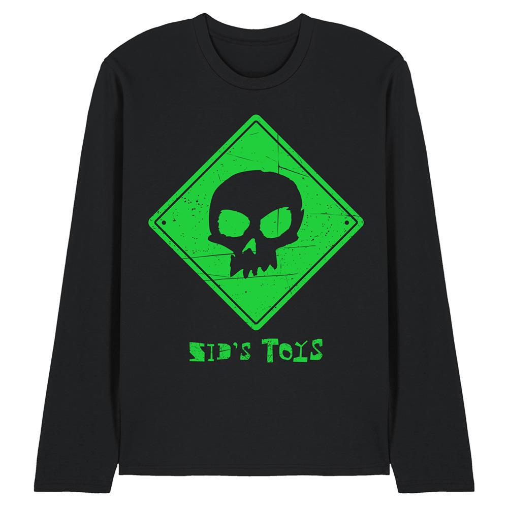 Black - Front - Toy Story Unisex Adult Logo Ringspun Cotton Long-Sleeved T-Shirt