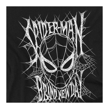 Black - Side - Spider-Man: Brand New Day Womens-Ladies Web Mask Fitted T-Shirt