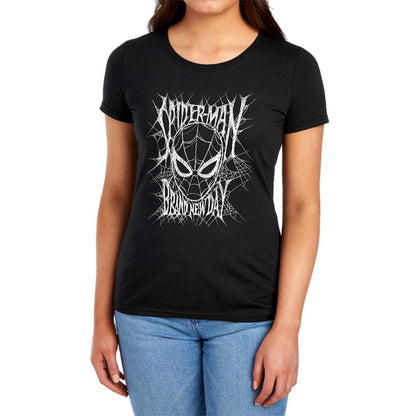 Black - Lifestyle - Spider-Man: Brand New Day Womens-Ladies Web Mask Fitted T-Shirt