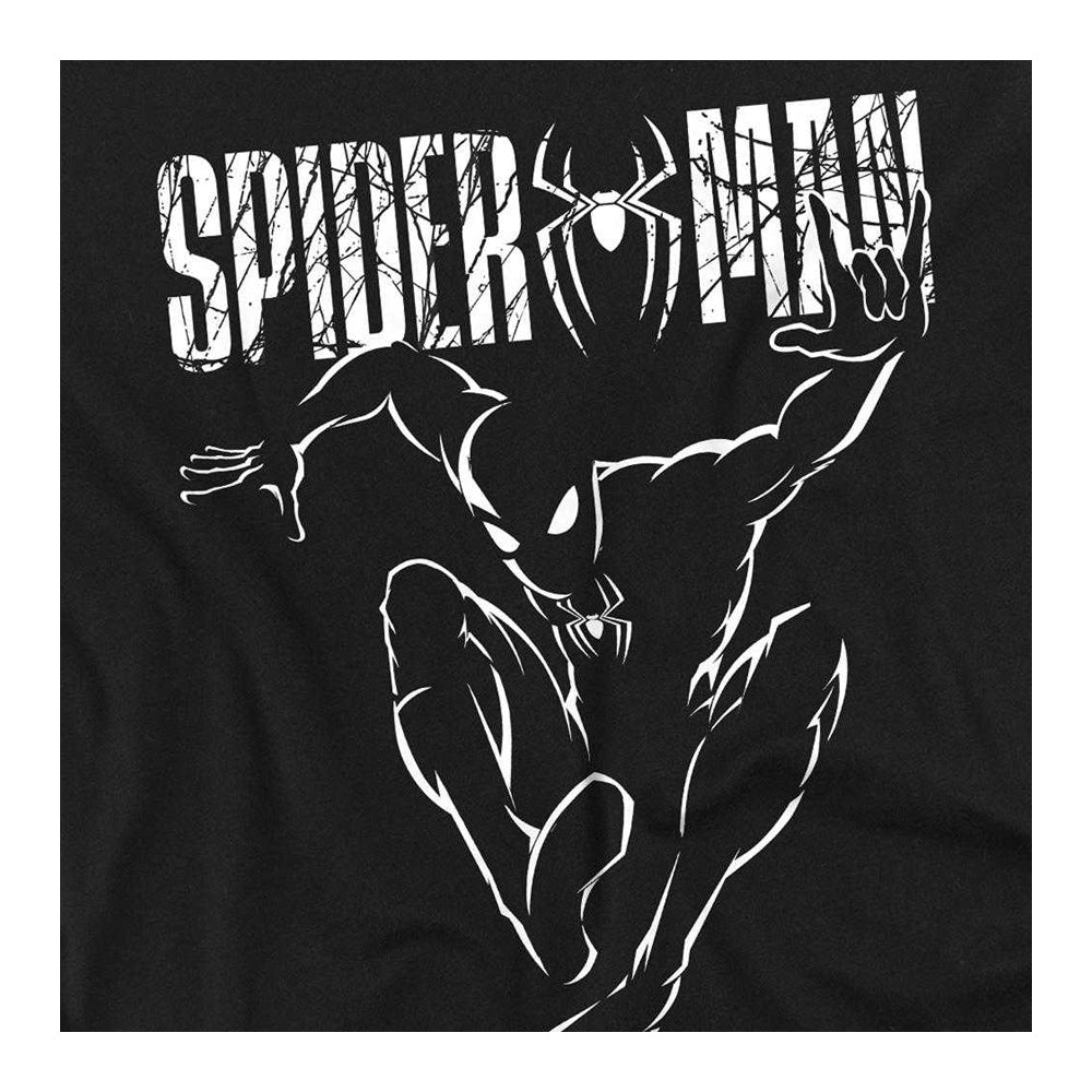 Black - Side - Spider-Man: Brand New Day Womens-Ladies Silhouette Fitted T-Shirt
